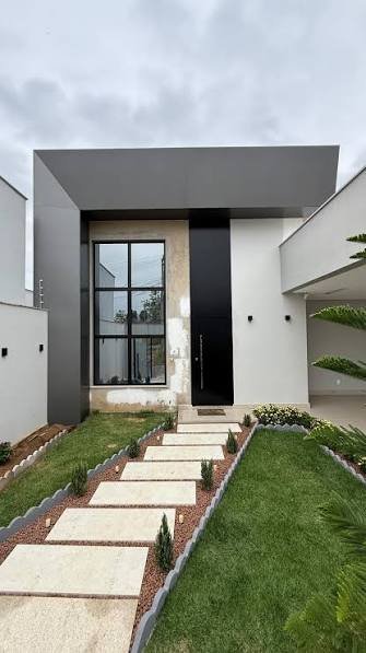 Fachada em ACM e ripado de alumínio — projeto residencial