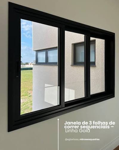 Janela de correr em alumínio